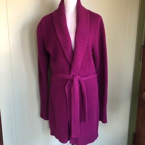 Old Navy Women's Magenta Belted Cardigan